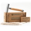 Chinchilla® Olive Wood & Metal Safety Razor | Sustainable Wet