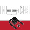 SPARES2GO Rainwater Diverter 65mm Square 68mm Round Downpipe Water Butt