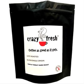 Crazy Fresh Whole Bean Coffee, Dark Roast, 2 lbs, Perfecting Coffee Since 1911, Ethiopian and Colombian Premium Beans Roasted in Small Batches, Delivered Fresh