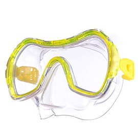 Salvas Drop SR Mens Diving Mask - L, Yellow (Transparent/Transparent Yellow)