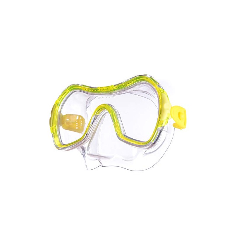 Salvas Drop SR Mens Diving Mask - L, Yellow (Transparent/Transparent