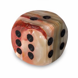 Serafino Genuine Himalayan Marble Onyx Dice 2 '' Decorative Ornament