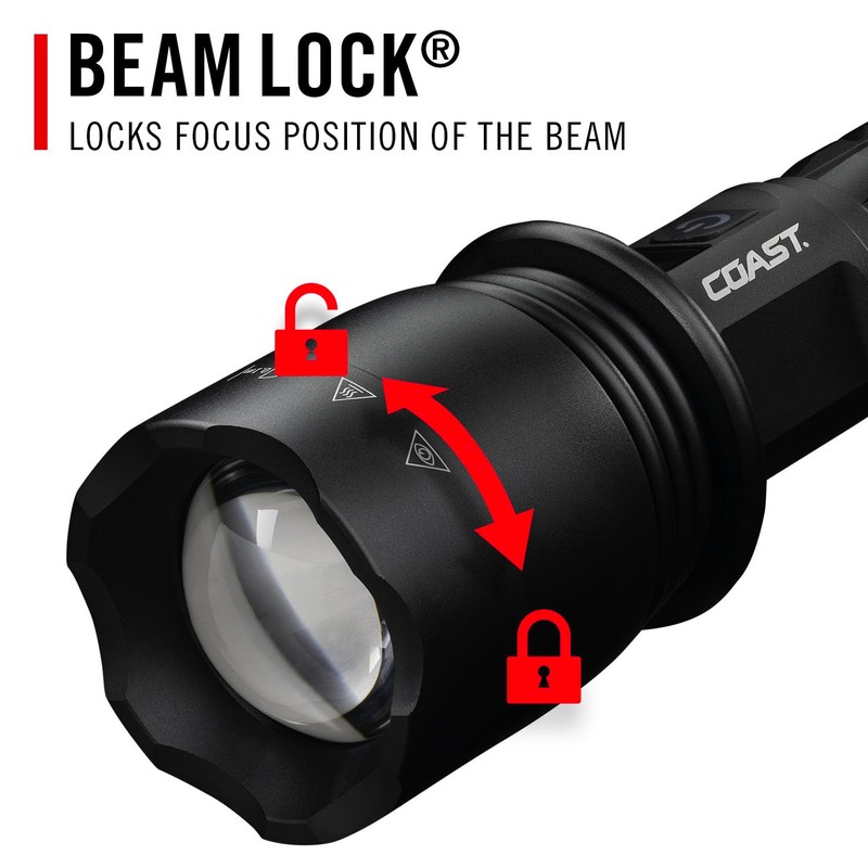 Coast XP40R 8000 Lumen Rechargeable Dual-Power LED Flashlight with POWERiQ™