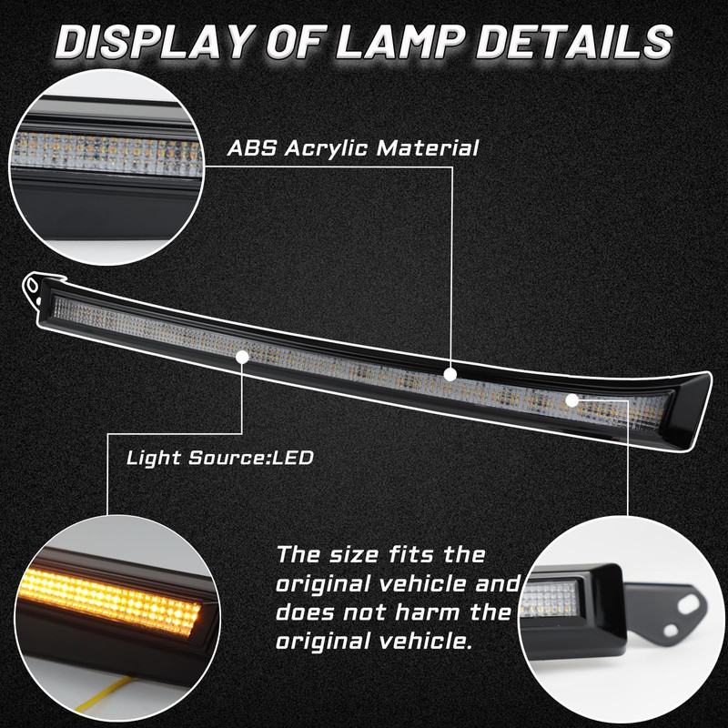 Switchback White/Amber LED Front Side Marker Headlight DRL Amber Sequential