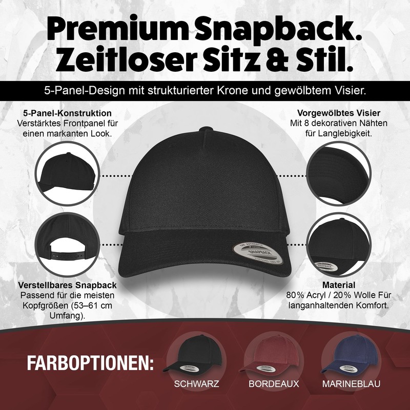 tshirtladen Snapback Schwarz Bester Papa DER Welt – Vatertagsgeschenk Papa,