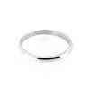 2mm x 1mm Sterling Silver D Shaped Wedding Band Ring