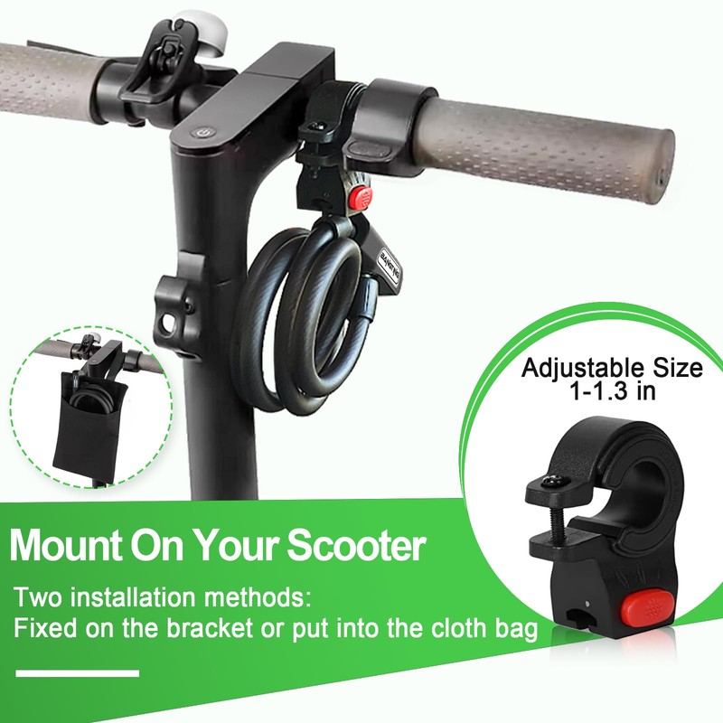 BANGTING E Scooter Lock, Bicycle Lock, 120 cm/12 mm Bicycle