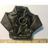 Vintage Black Biker Jacket Keychain Vending Prize Charm Toy NOS