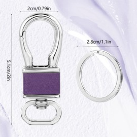 Mabor 4 Pack Metal Carabiner Keychain, Key Clip Hook 4 Key Rings Car Key Chain Clips Ring Holder Organizer for Men and Women Car Accessories(Multi Color)