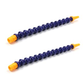 Utoolmart Flexible Coolant Pipe, G3/8 Thread Round Nozzle Coolant Pipe Hose, 12" Length Adjustable Flexible Cooling Tube, for Lathe Hydraulic Machinery and Water Cooling System, 5 Pcs