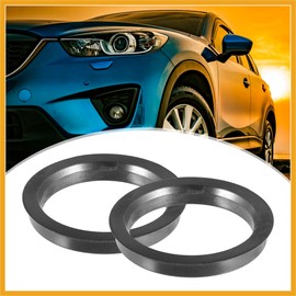 Partuto 72.6mm to 58.1mm Universal Car Hub Centric Rings Black - 4 Pcs Replacement