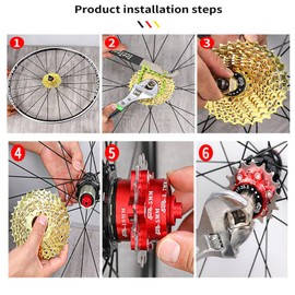 Singlespeed Conversion Kit Fixie Cassette 12T13T/14T/15T/16T/17T/18T/19T/20T/21T/22T MTB Single Gear Conversion Kit (14T, Red)