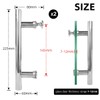 Suimlmta Shower Door Handle 145mm Hole to Hole Stainless Steel