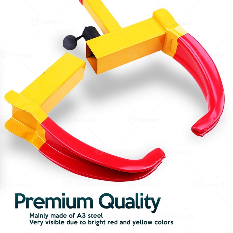 Zone Tech Wheel Lock Security Tire Clamp Premium Quality Heavy