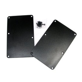 2pc. Black Plastic Electric Guitar Cover Plates with Screws