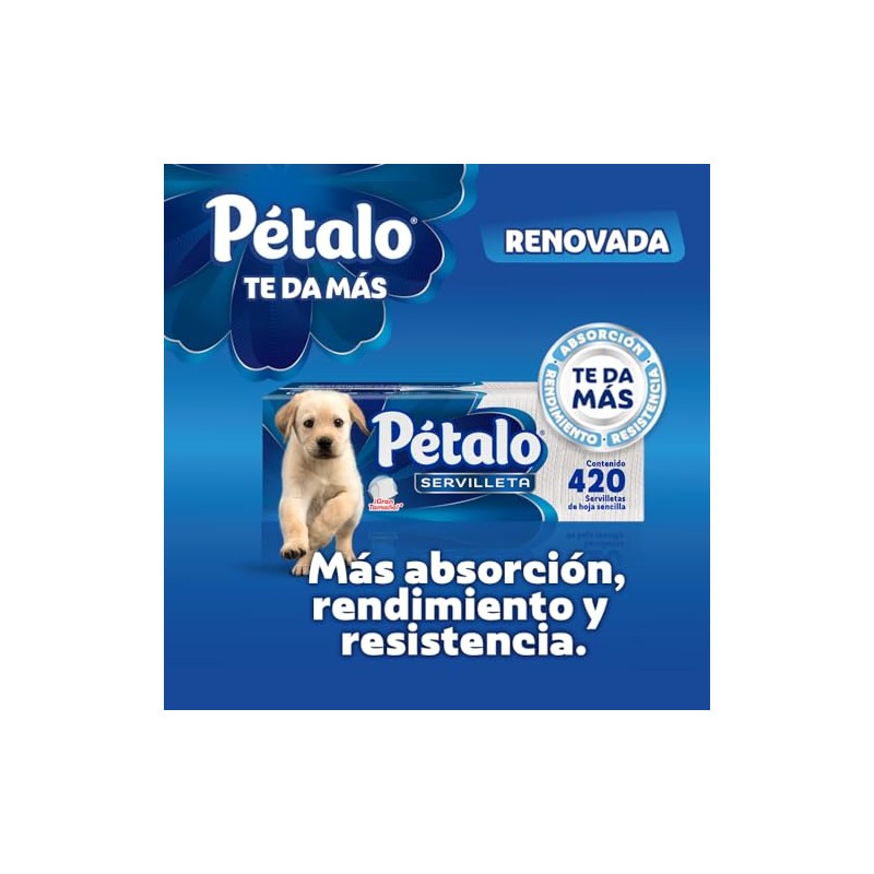 Pétalo Servilleta , Paquete con 420 piezas de hoja sencilla