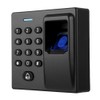 Access Control System Keypad Fingerprint Card Reader Password Black DC12V