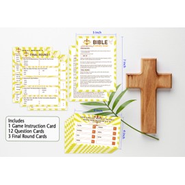 UHADRE Bible Feud Game, Bible Family Feud Cards, Christian Party Game, Christian Family Activity Games, Bible Themed Trivia Quiz, Christian Party Supplies -BFF02