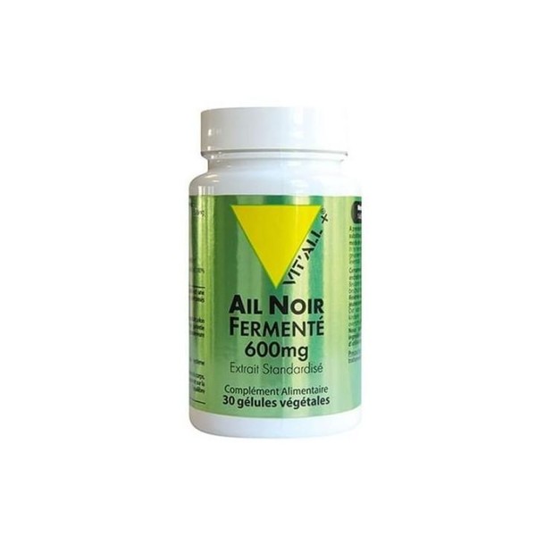 Vitall+ Ail Noir Fermente Bio 600mg Extrait Standardisé 30 gélules végétales