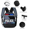 ZCJB-WSRY Cool Police Car School Backpack with Lunch Box &
