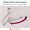 HEALTHCRAFT DependaBar (2025 Model), Pivoting Wall-Mounted Grab Bar for Bathroom