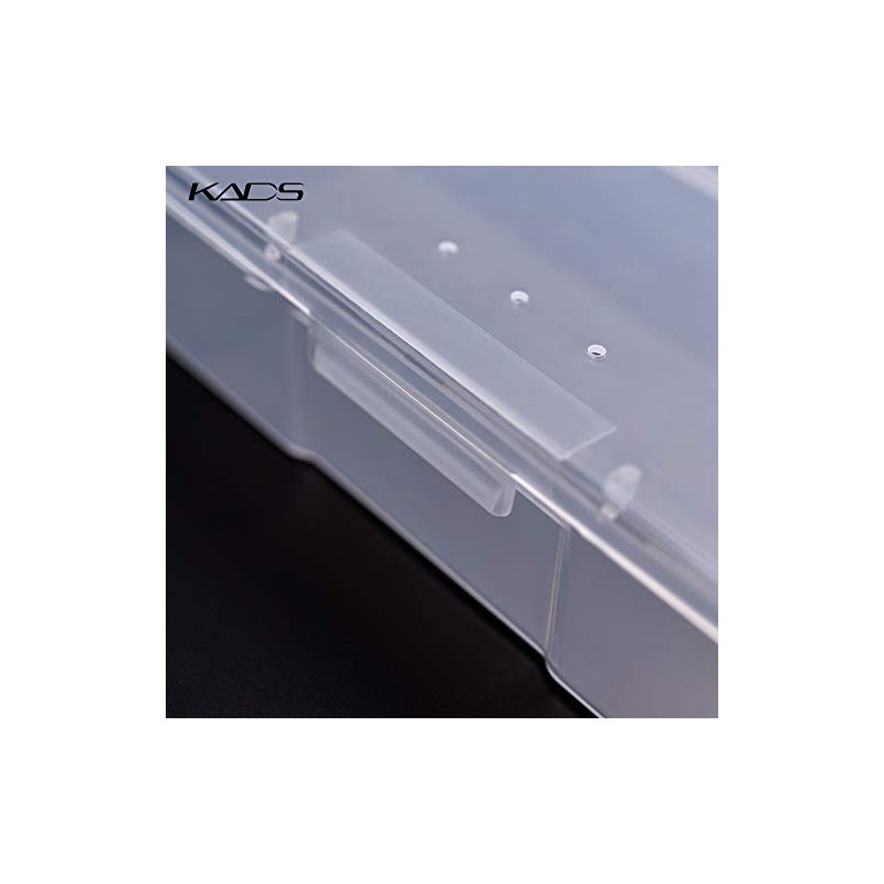 KADS Plastic Transparent Empty Nail Storage Box Manicure Equipment Decoration