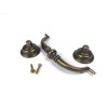 HOUSEHOOK 4 PCS Antique Brass Metal Drop Bail Pulls, 4-1/4"