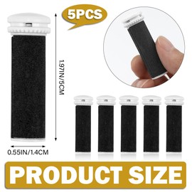 UPIQNG 5Pcs Electric Foot File Replacement Rollers Extra Coarse Foot Grinder Heads Hard Skin Remover Refill Roller Foot Pedicure Rollers Calluses Remove Tool