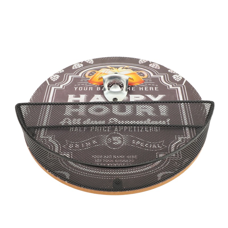 Wall Bottle Opener and Catcher Retro Design Decorative Beer Bottle