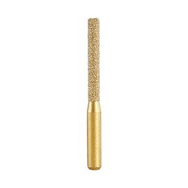 Guojiang 1/4 Shank Straight Brazed Diamond Profile Wheel Router Bit Round Thread Router Bit for Stone Marble Granites Engraving Edges Cutting Stone Carving, 6.35mm*5mm*65mm, Yellow