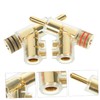 IWOWHERO 2pcs Gold Plated Solderless Banana Plugs Right Angle Speaker