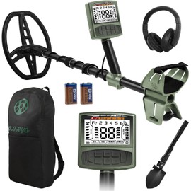 Gbnryg Metal Detector for Adults,Professional Higher Accuracy Metal Detector Kit with 12" IP68 Waterproof Search Coil with LCD Backlight,5 Modes,Gold Detector for Beach Hunting(Green)