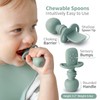 SAMiGO Silicone Baby Spoons Self Feeding 6+ Months - Infant