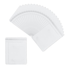 Andiker 100Pcs Small Plastic Bags, Reusable Mini Zip Lock Bags, Waterproof Self-seal Jewellery Bags Clear Plastic Bags Storage Pouch for Rings, Earring,Necklace, Brooches Storage (XS)