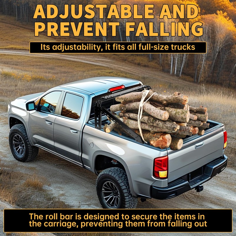 KUAFU Adjustable Roll Bar Chase Rack Compatible with Full Size