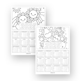Pack of 30 Calendar 2025 Planner UK A4 Blanks White Mini Calendar Year to View Make Your Own Home Office Student Organiser