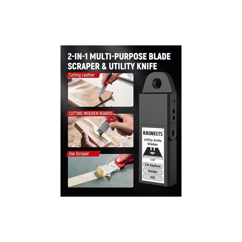 KAIWEETS Replacement Blades for KUF01 Utility Knife and Scraper, 50pcs