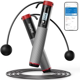 RENPHO - Cuerda de saltar inalámbrica, cuerda de saltar con contador, cuerdas de saltar para fitness, cuerda de saltar inteligente para crossfit, gimn