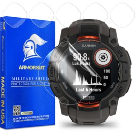 ArmorSuit 6 Pack for Garmin Instinct 3 50mm AMOLED/Solar Screen Protector MilitaryShield HD Clear Film - Made in USA
