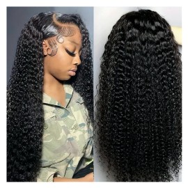 Original Vietnamese Raw Hair Wig Burmese Curly Bone Straight 13X4 HD Lace Front Wig Kinky Curly Human Hair Wigs for Black Womenstyle: Natural Wave, stretched length: 12 inches, Lace Size: hd 5x5 closure wig 180%