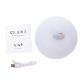 GRIRIW Moon Night Light Small Nightstand Lamp Charging Led Bedside Lamp for Boys and Girls