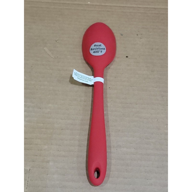 Mainstays 11" Heat Resistant Silicone Red Cooking Spoon Mainstays heat