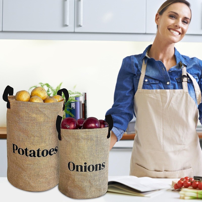 Vegetable and Fruit Storage Bags, Kitchen, Onions, Potatoes, Storage and