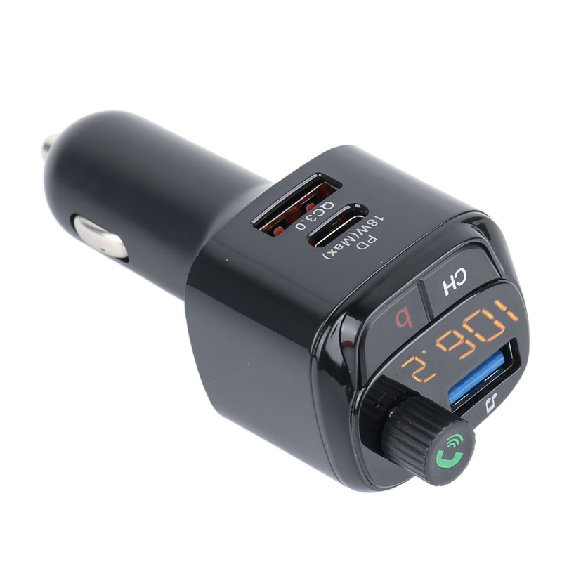 Car Bluetooth Adapter V5.0 FM Bluetooth Transmitter MP3 Music Player