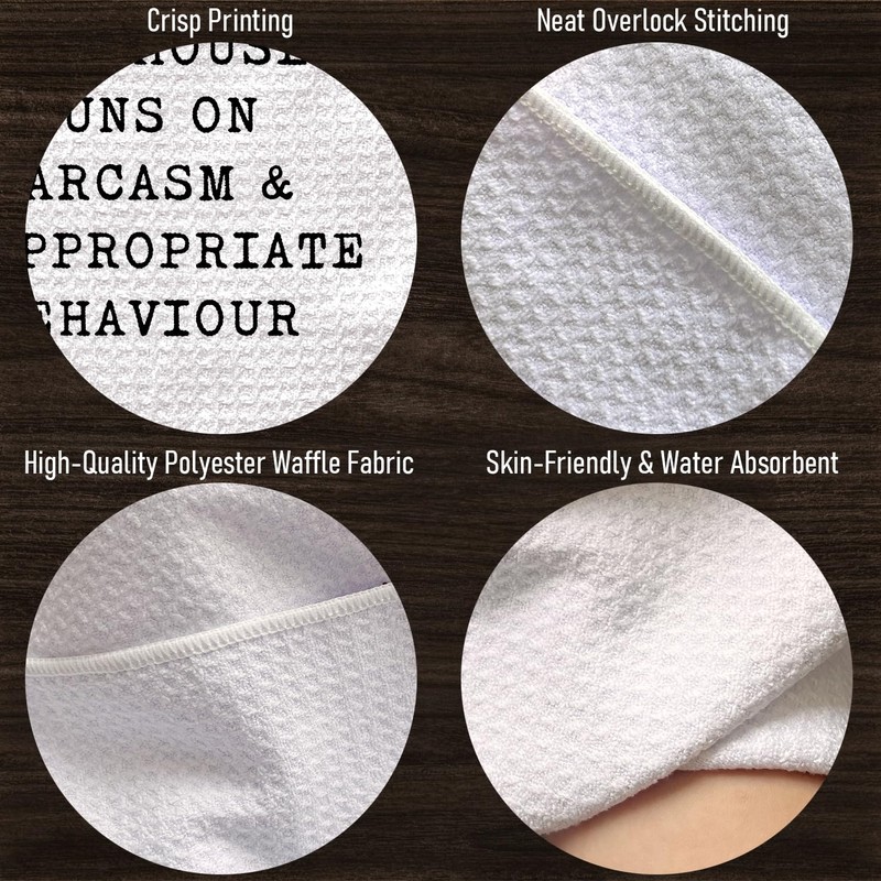 Funny Kitchen Dish Towel, Sarcastic Gift for Women