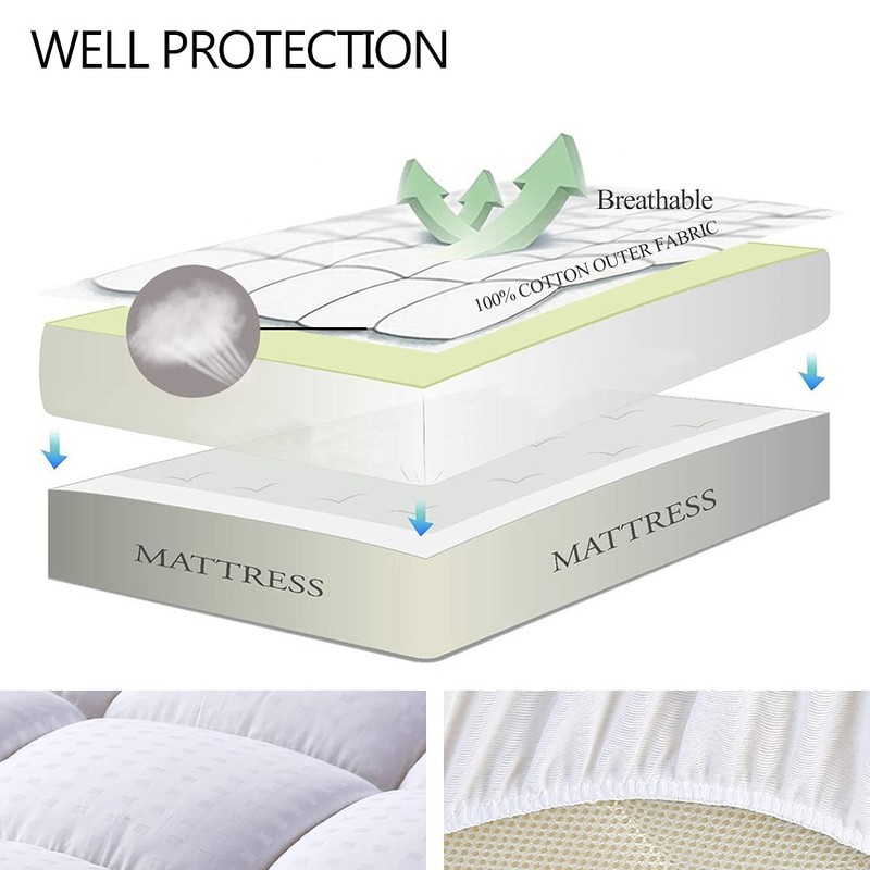EASELAND RV King Mattress Pad Pillow Top Mattress Cover Quilted