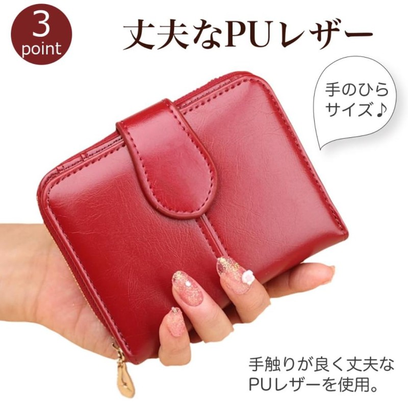 Round Sheep fas12 Mini Wallet, Bifold Ladies, Cute, Men's, Leather,