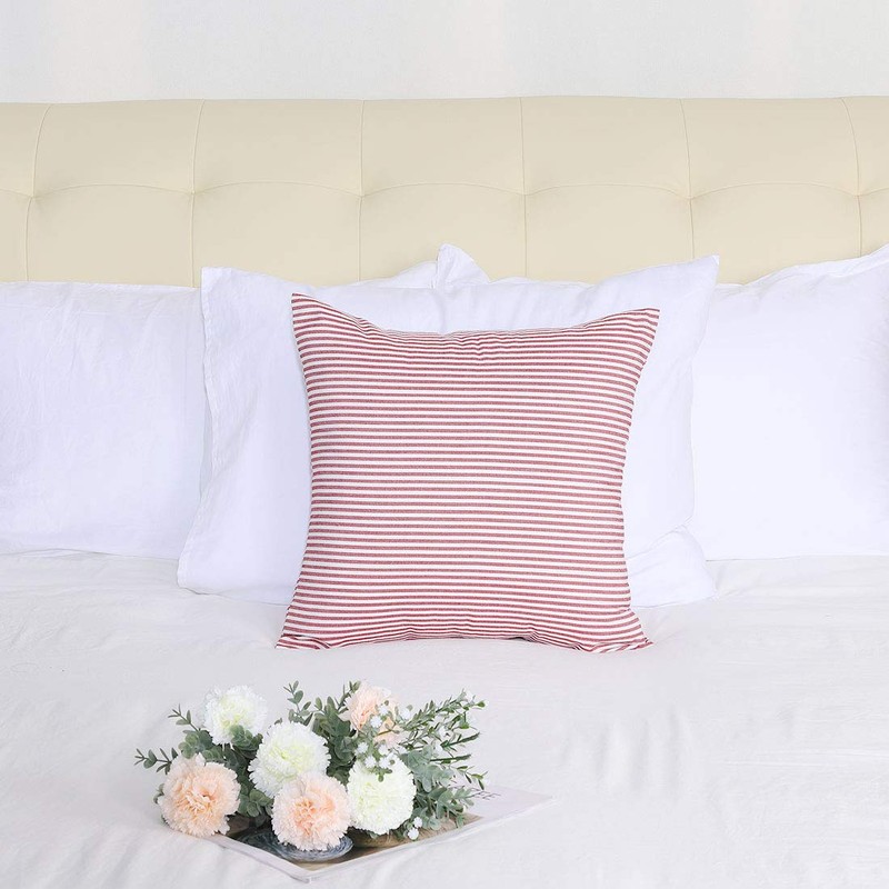 sourcing map Striped Canvas Cushion Covers 1PC, Throw Pillow Covers