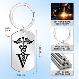 WFSJRED Veterinarians Prayer Keychain Veterinarian Gift Vet Tech Keychain Vet Gift Veterinarian Keychain Vet Tech Jewelry (Veterinarian KS..)
