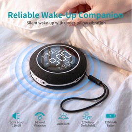 IKHDCYH Super Loud Vibrating Alarm Clock for Heavy Sleepers Adults Teens